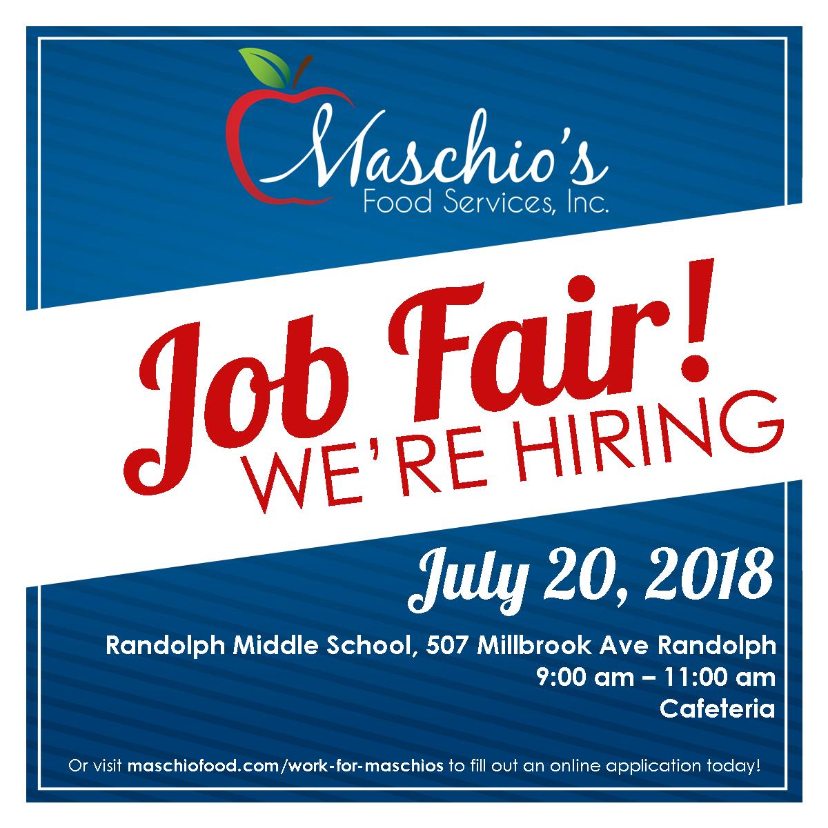 Work for Maschio’s Maschio's Food Services