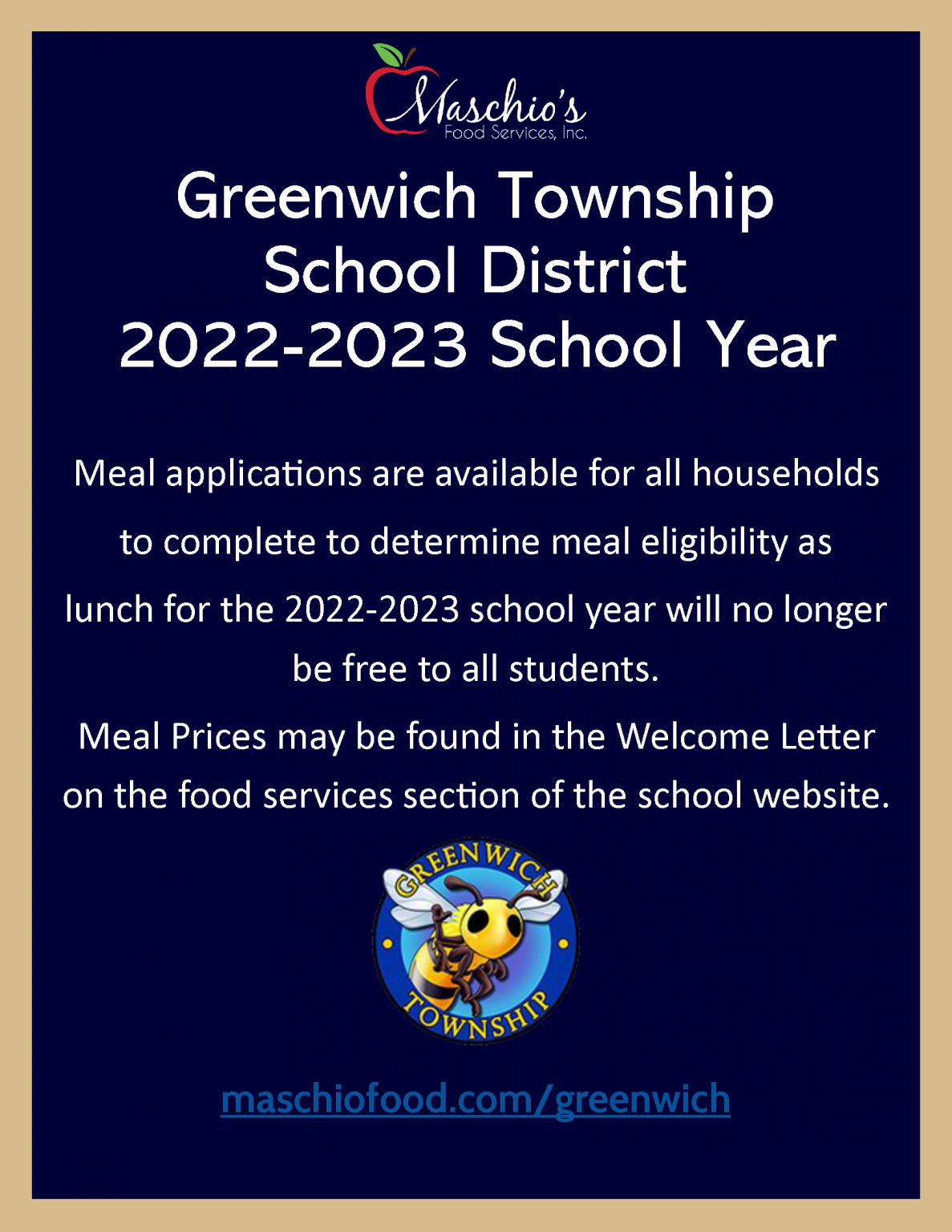 Greenwich Township School District Maschio's Food Services